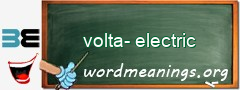 WordMeaning blackboard for volta-electric